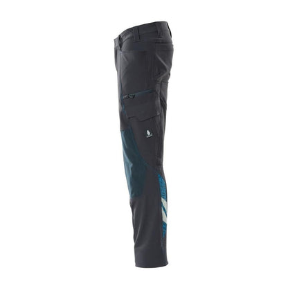 Broek, kniezakken, ULTIMATE STRETCH broek, zwartblauw