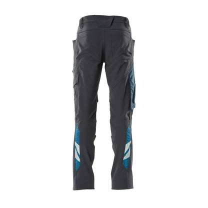 Broek, kniezakken, ULTIMATE STRETCH broek, zwartblauw