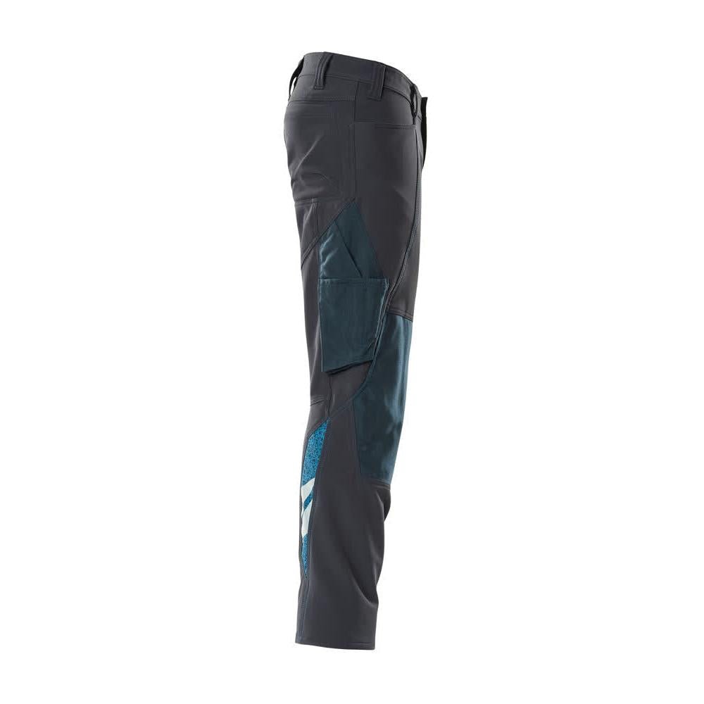 Broek, kniezakken, ULTIMATE STRETCH broek, zwartblauw