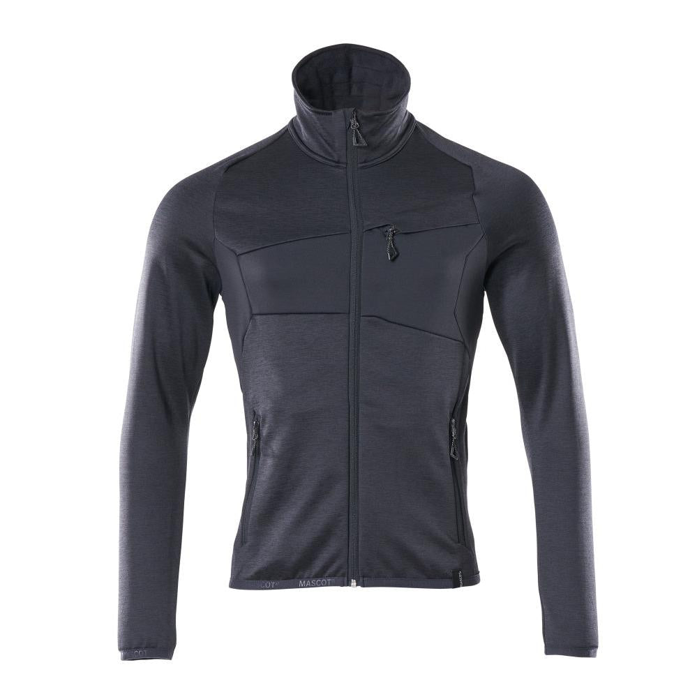 Fleece trui met microfleece jack met ritssluiting