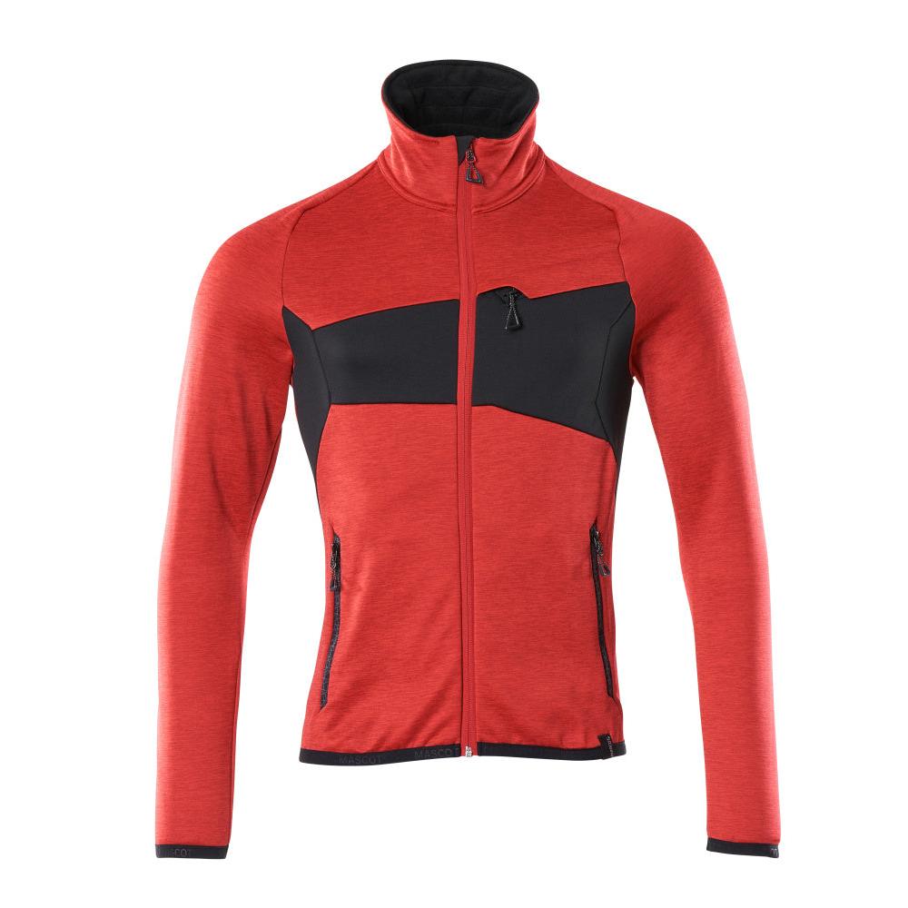 Fleece trui met microfleece jack met ritssluiting