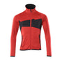Fleece trui met microfleece jack met ritssluiting