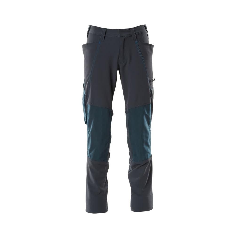 Broek, kniezakken, ULTIMATE STRETCH broek, zwartblauw