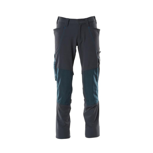 Broek, kniezakken, ULTIMATE STRETCH broek, zwartblauw
