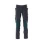 Broek, kniezakken, ULTIMATE STRETCH broek, zwartblauw