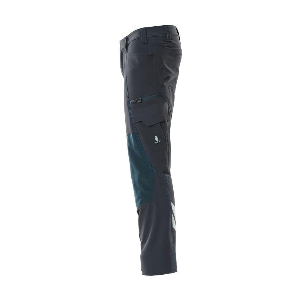 Broek, kniezakken, ULTIMATE STRETCH broek, zwartblauw
