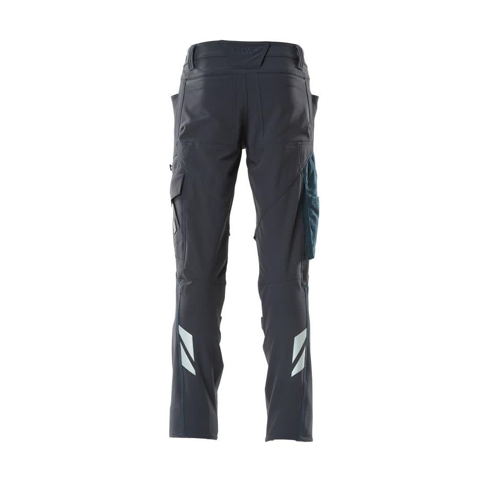 Broek, kniezakken, ULTIMATE STRETCH broek, zwartblauw