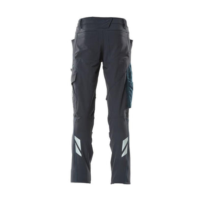 Broek, kniezakken, ULTIMATE STRETCH broek, zwartblauw