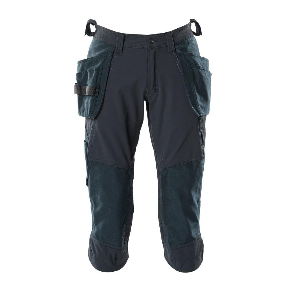Driekwart broek, hangende zakken, stretch driekwart broek
