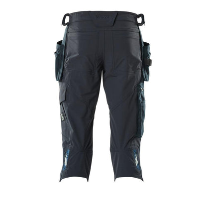 Driekwart broek, hangende zakken, stretch driekwart broek