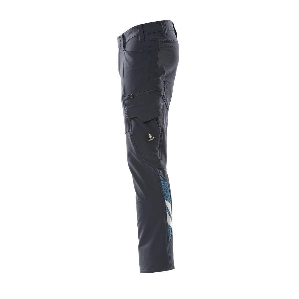 Broek, dijbeenzakken, ULTIMATE STRETCH broek, zwartblauw