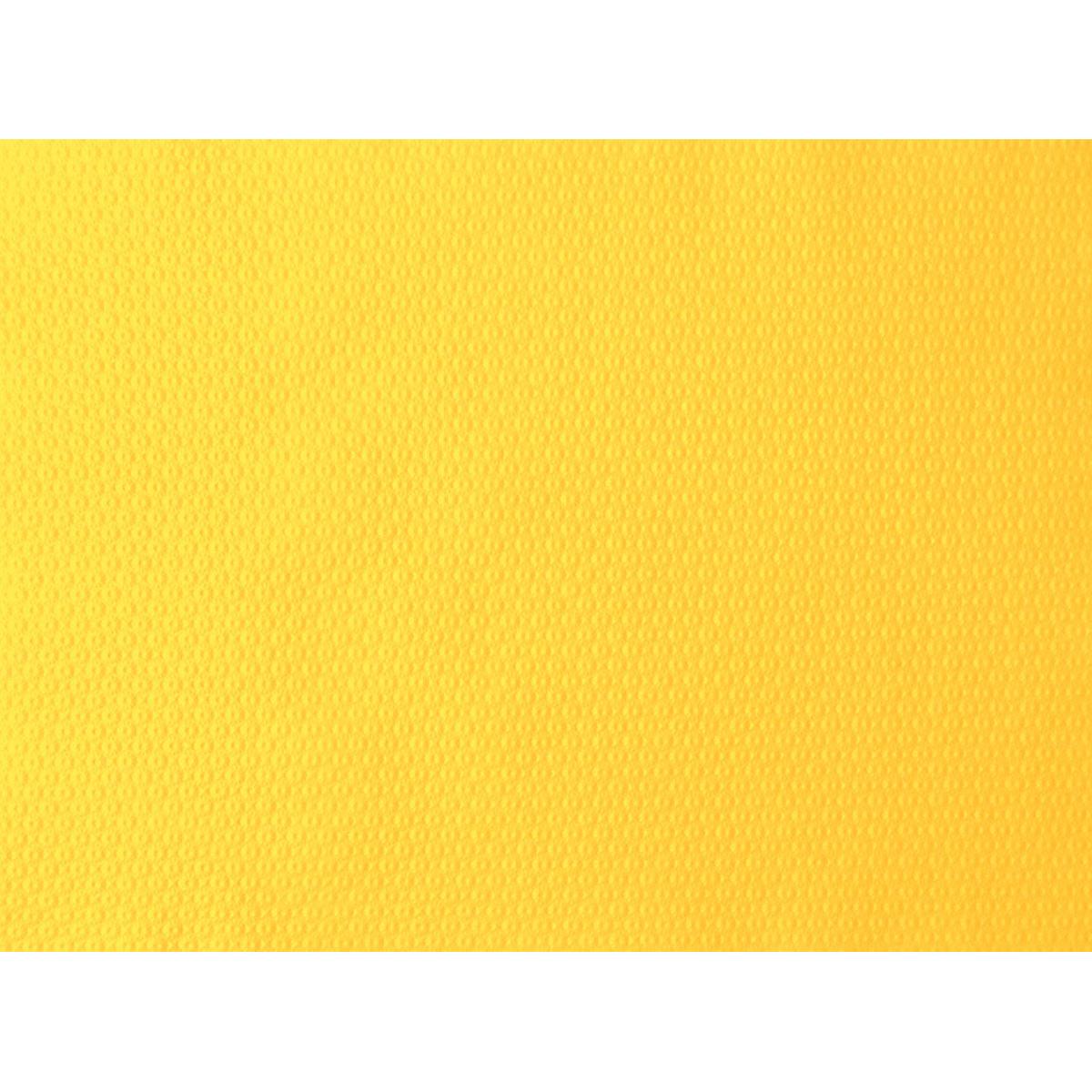 Nahaufnahme der strukturierten Oberfläche der Duni GmbH Papier-Tischsets 30x40 cm in Gelb (Packung 500 Stück), die ein subtiles Muster aus kleinen, gleichmäßig verteilten, erhabenen Punkten zeigt - perfekt für festliche Anlässe und Feiern.