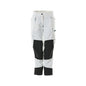 Broek met kniezakken, dames, diamantbroek, wit
