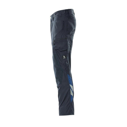 Broek met kniezakken, extra lichte broek, zwartblauw