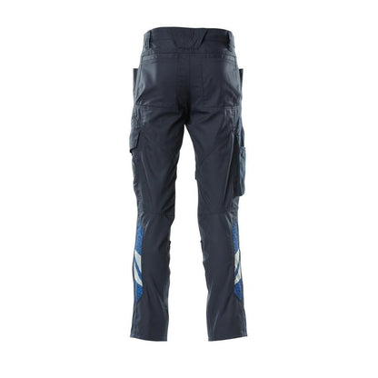 Broek met kniezakken, extra lichte broek, zwartblauw
