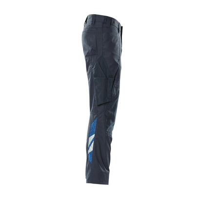 Broek met kniezakken, extra lichte broek, zwartblauw