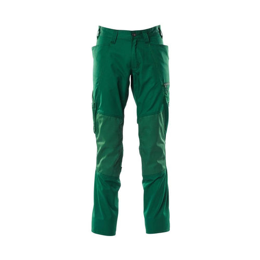 Broek met kniezakken, extra lichte broek, groen