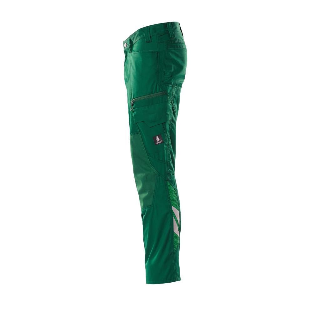 Broek met kniezakken, extra lichte broek, groen