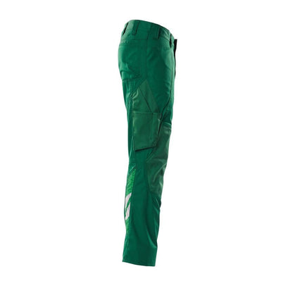 Broek met kniezakken, extra lichte broek, groen