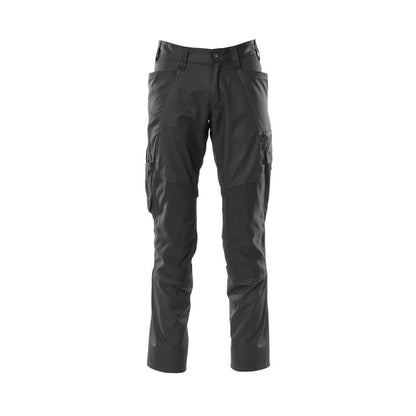 Broek met kniezakken, extra lichte broek, zwart