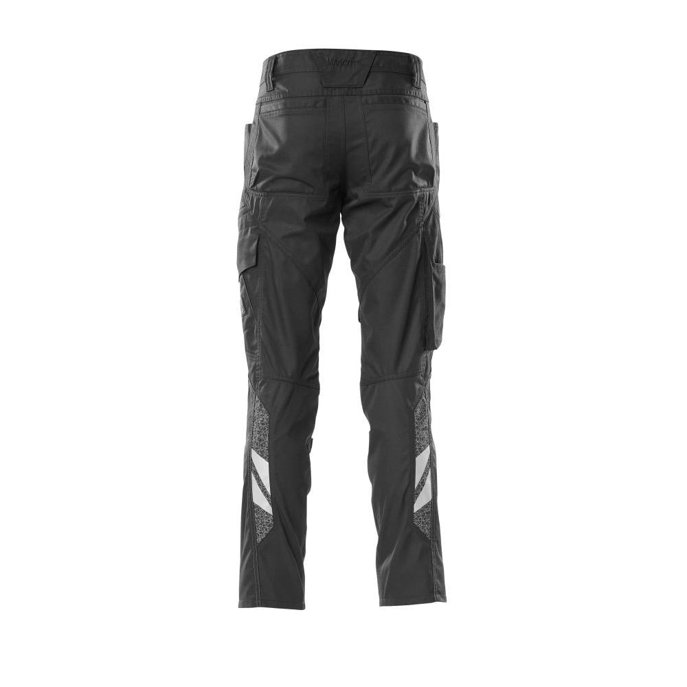 Broek met kniezakken, extra lichte broek, zwart