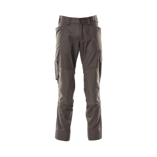 Broek met kniezakken, extra lichte broek, donker antraciet