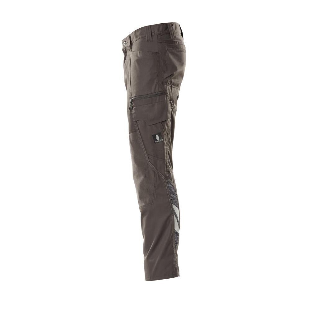 Broek met kniezakken, extra lichte broek, donker antraciet