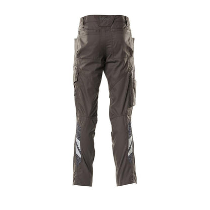Broek met kniezakken, extra lichte broek, donker antraciet