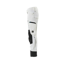 Broek met kniezakken, dames, Pearl broek, wit