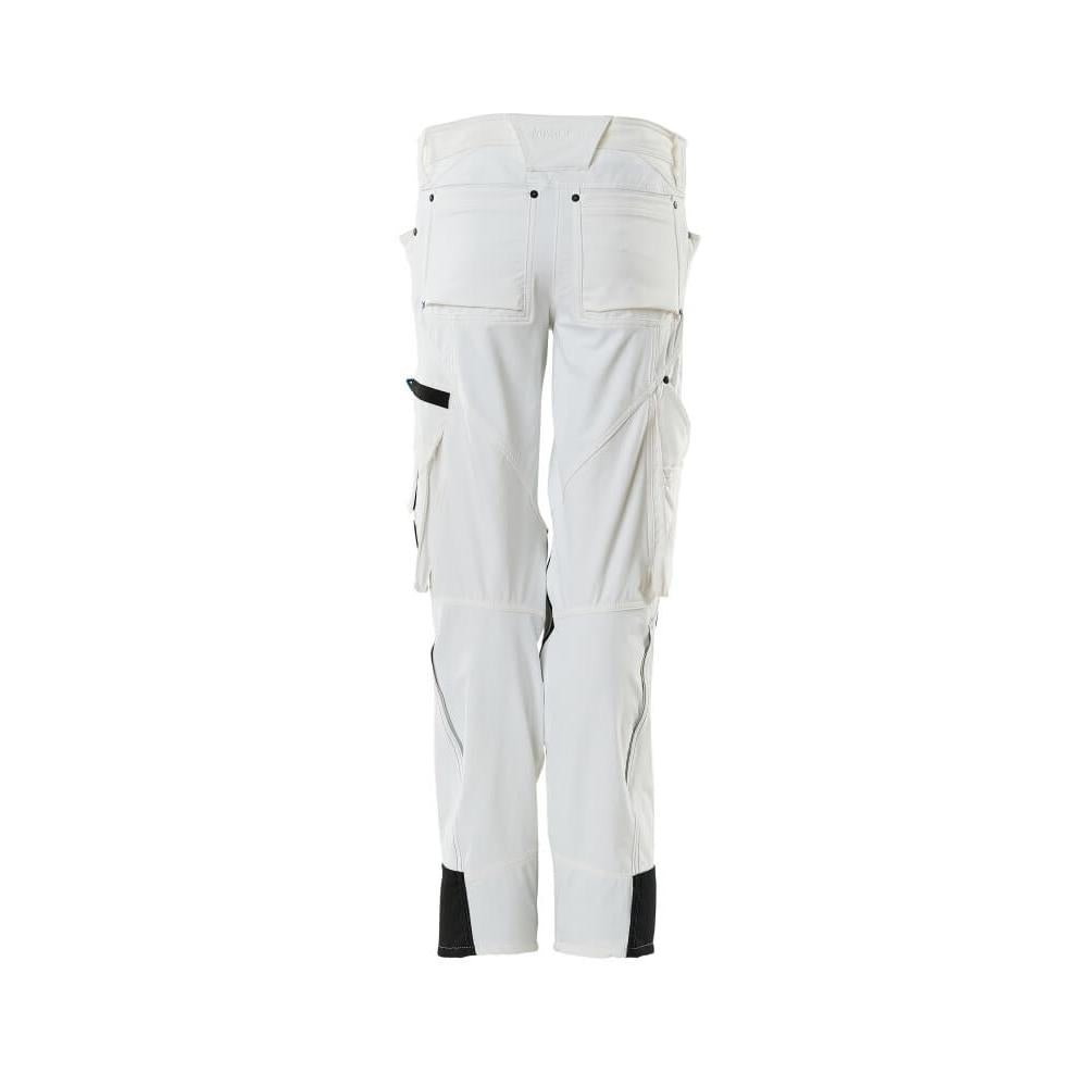 Broek met kniezakken, dames, Pearl broek, wit