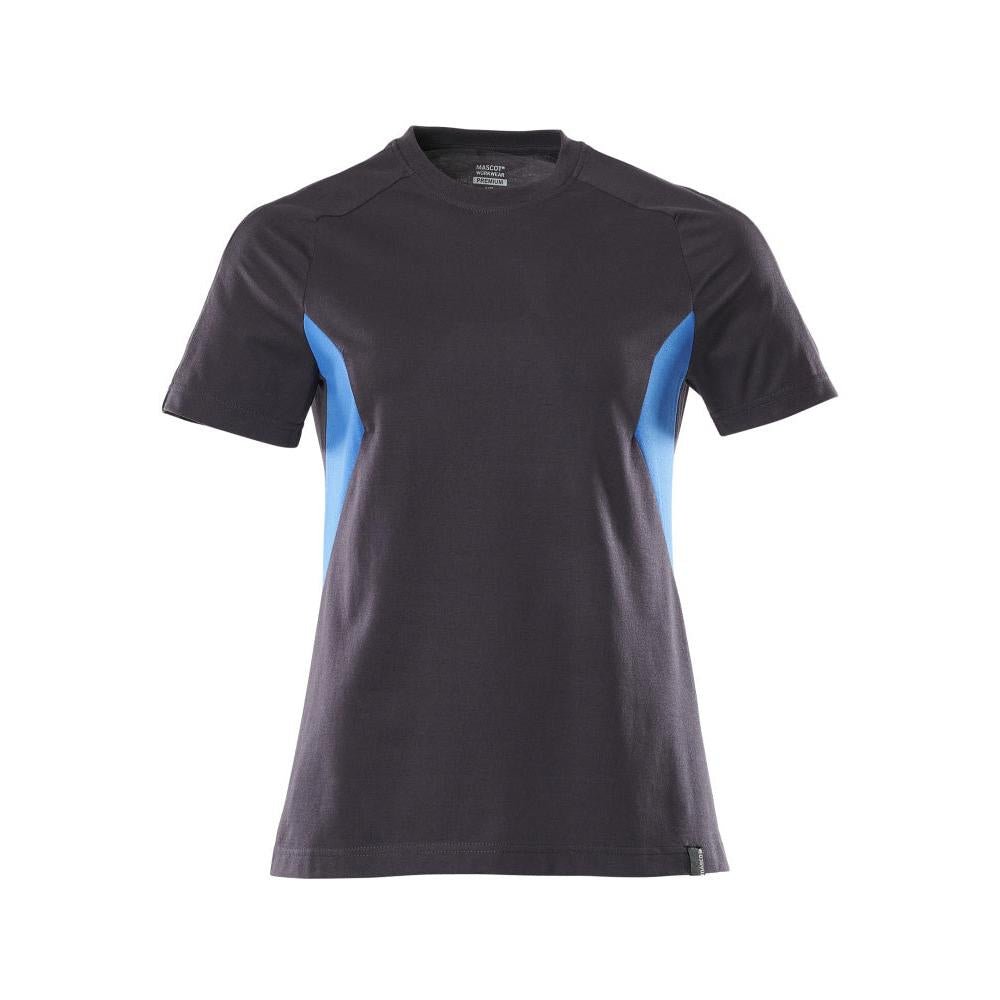 T-shirt, dames dames t-shirt, zwartblauw/azuurblauw