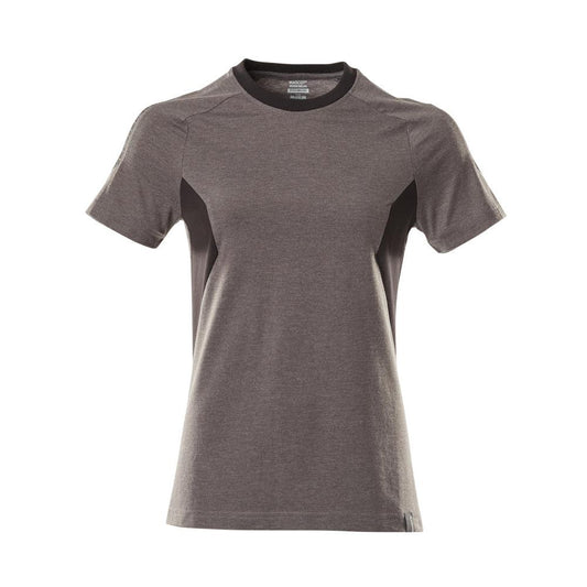 T-shirt, dames T-shirt, donker antraciet/zwart