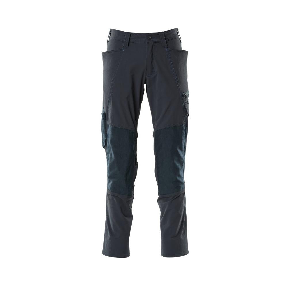 Broek, kniezakken, ULTIMATE STRETCH broek, zwartblauw