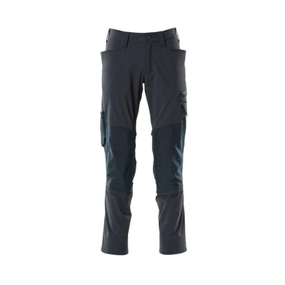 Broek, kniezakken, ULTIMATE STRETCH broek, zwartblauw