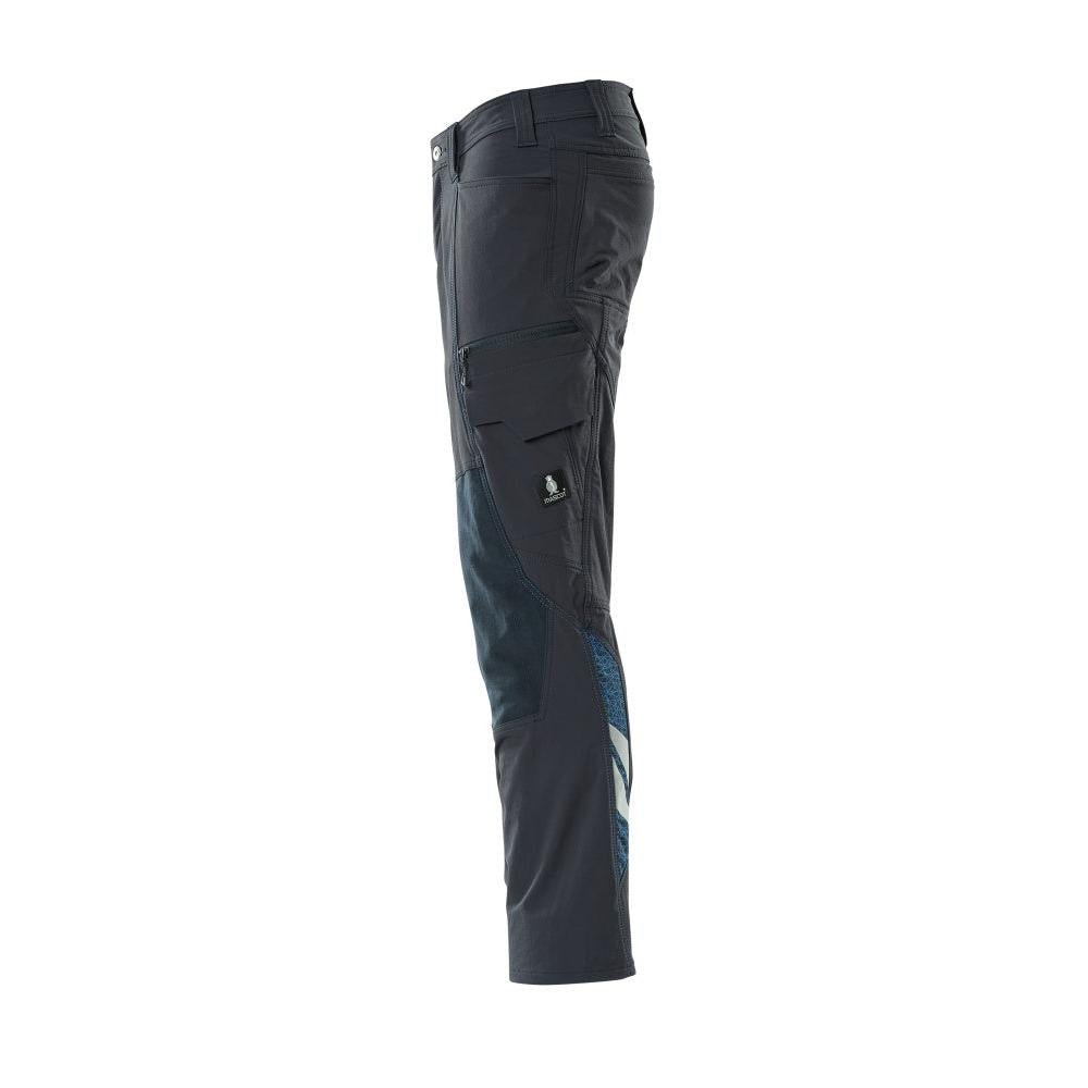 Broek, kniezakken, ULTIMATE STRETCH broek, zwartblauw