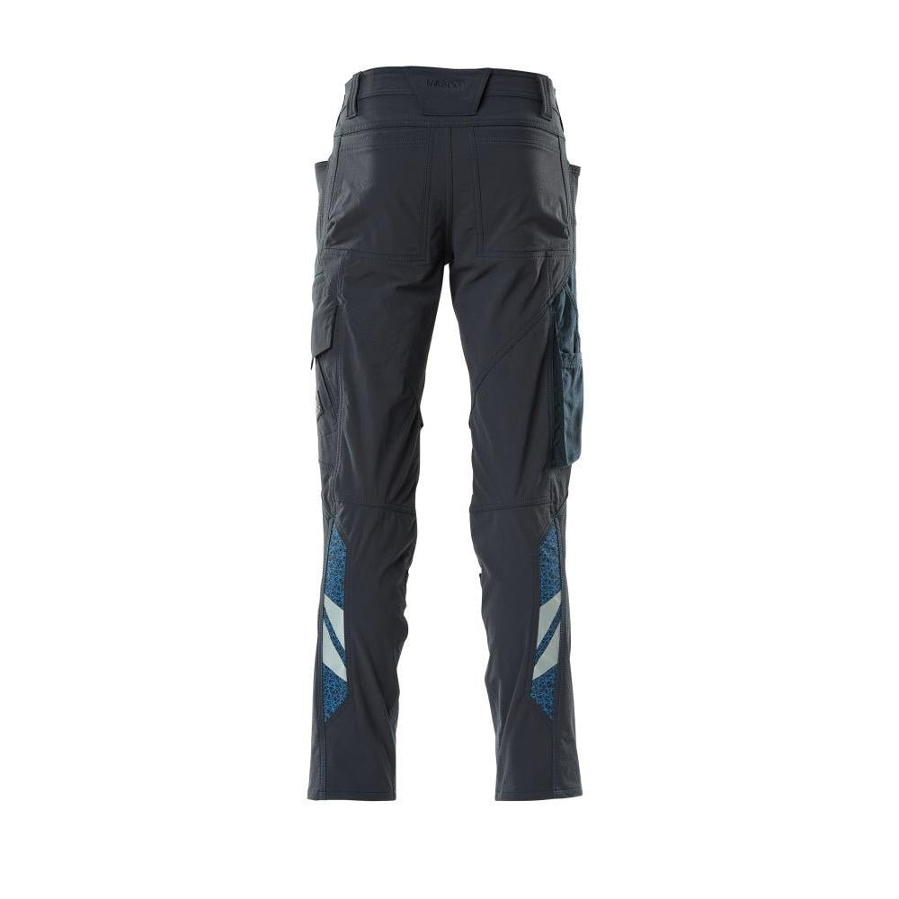 Broek, kniezakken, ULTIMATE STRETCH broek, zwartblauw