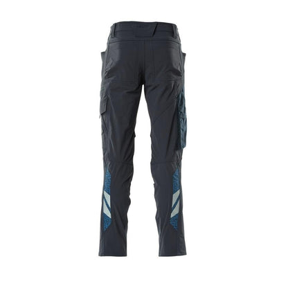 Broek, kniezakken, ULTIMATE STRETCH broek, zwartblauw