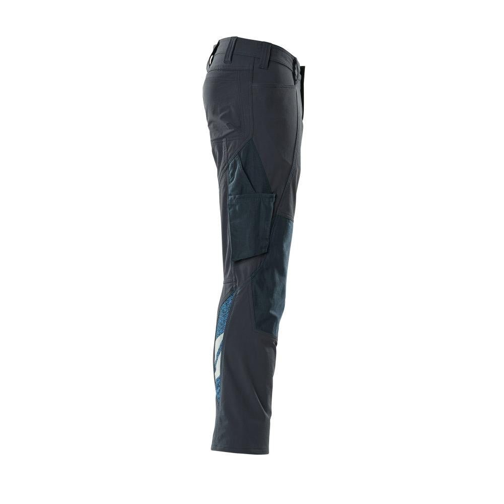 Broek, kniezakken, ULTIMATE STRETCH broek, zwartblauw