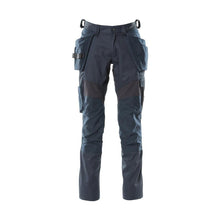 Broek met hangende zakken, broek met stretch inzetstukken