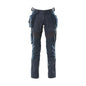 Broek met hangende zakken, broek met stretch inzetstukken