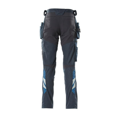 Broek met hangende zakken, broek met stretch inzetstukken