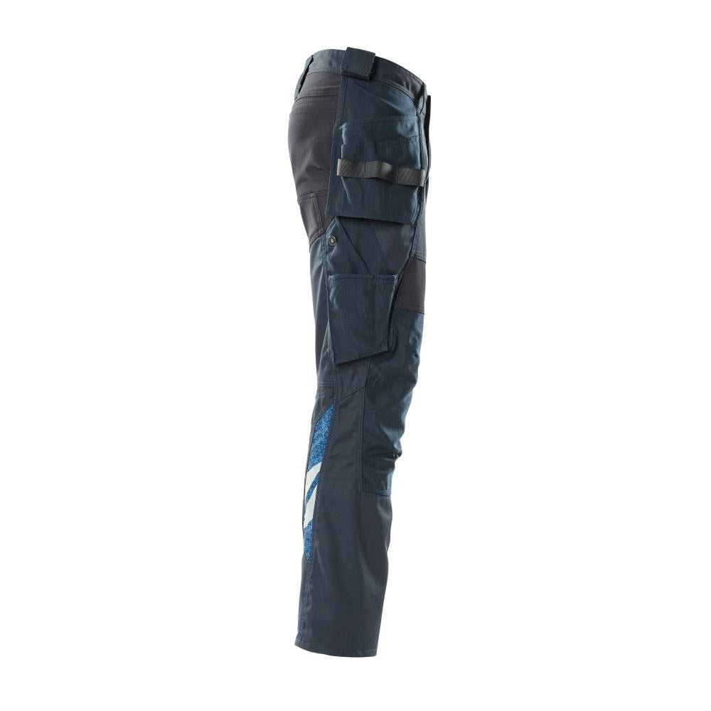 Broek met hangende zakken, broek met stretch inzetstukken