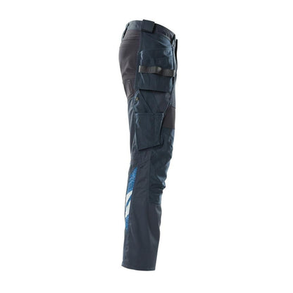 Broek met hangende zakken, broek met stretch inzetstukken