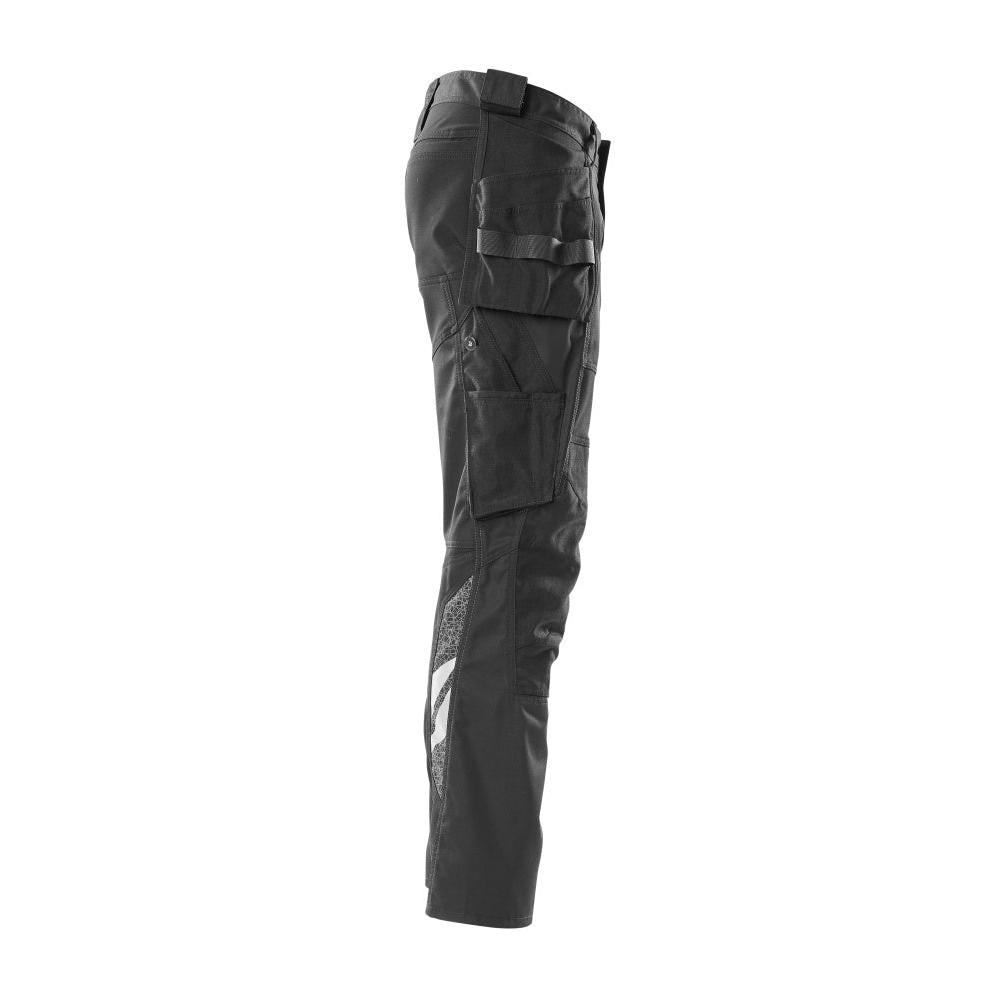 Broek met hangende zakken, broek met stretch inzetstukken