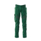 Broek met kniezakken, broek met stretch inzetstukken, groen
