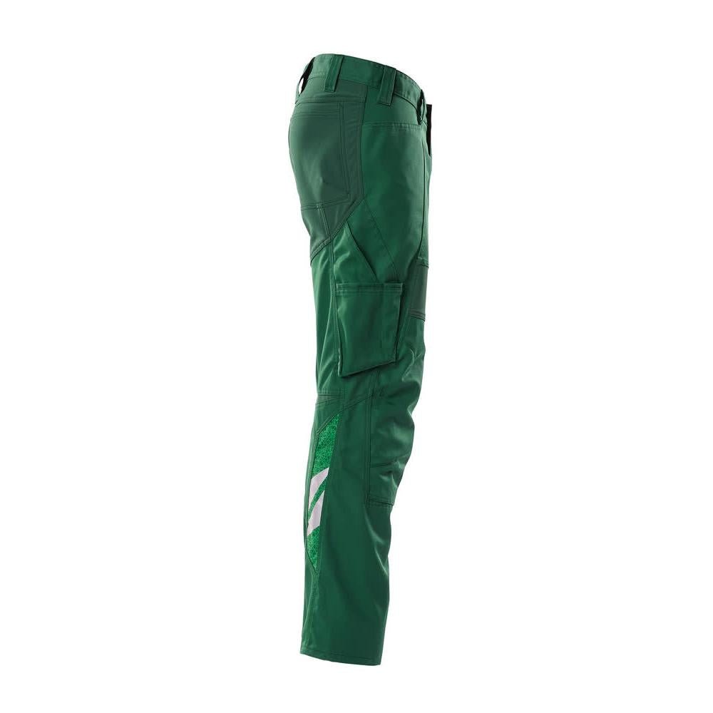 Broek met kniezakken, broek met stretch inzetstukken, groen