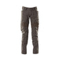 Broek met kniezakken, broek met stretch inzetstukken, donker antraciet