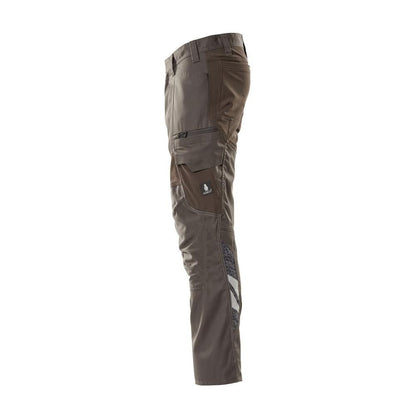 Broek met kniezakken, broek met stretch inzetstukken, donker antraciet