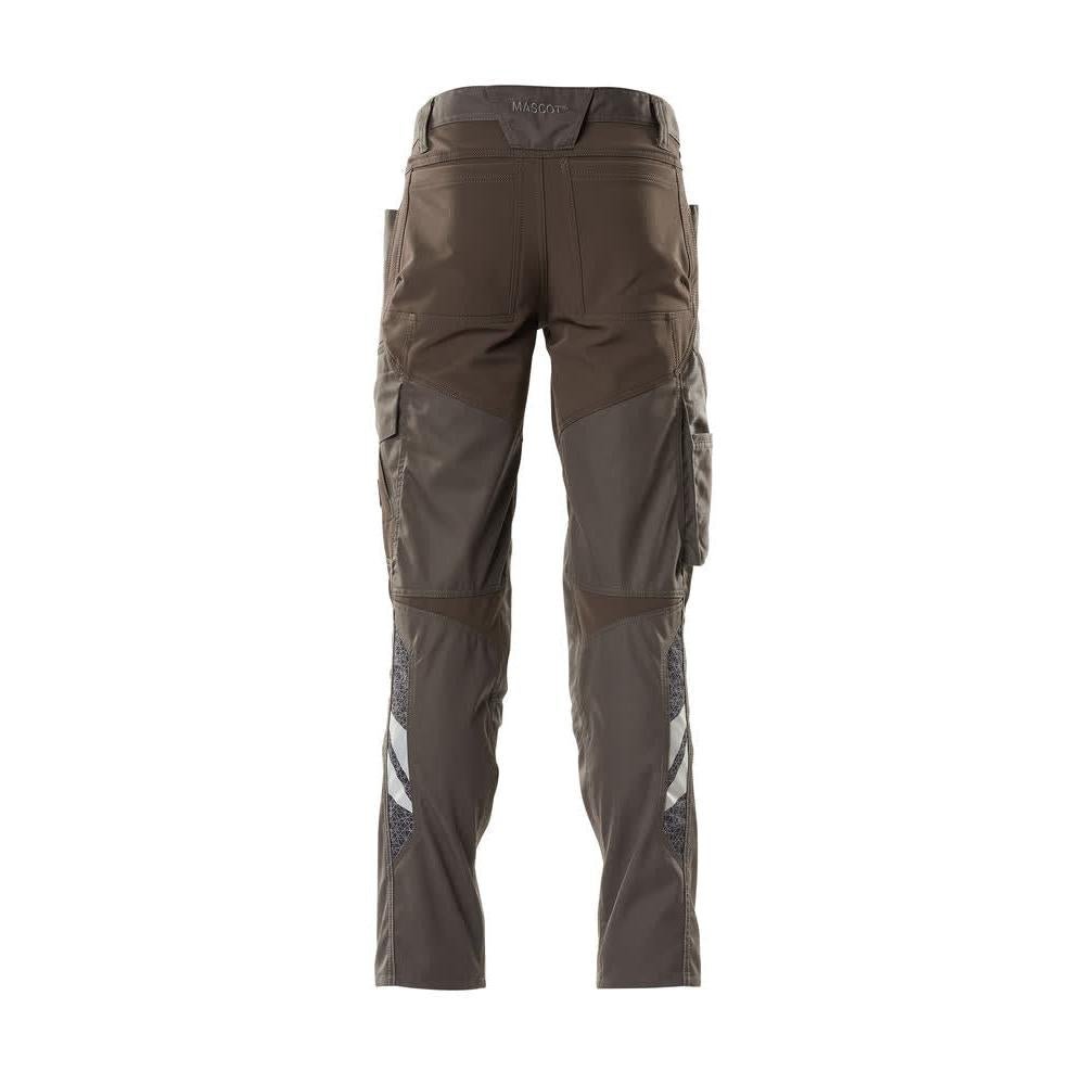 Broek met kniezakken, broek met stretch inzetstukken, donker antraciet