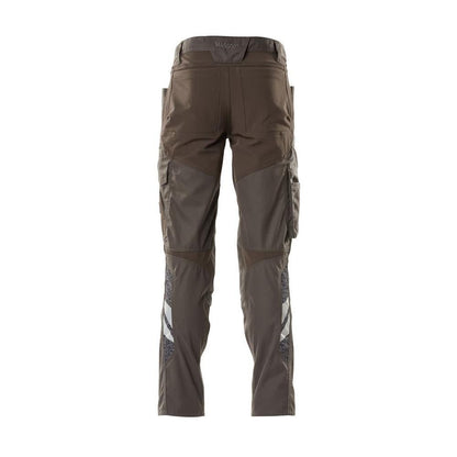 Broek met kniezakken, broek met stretch inzetstukken, donker antraciet